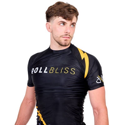 Black with Yellow Signature Collection Rash Guard