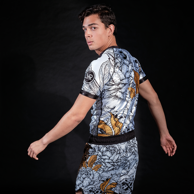 Jaguar & Peonies BJJ  Rashguard