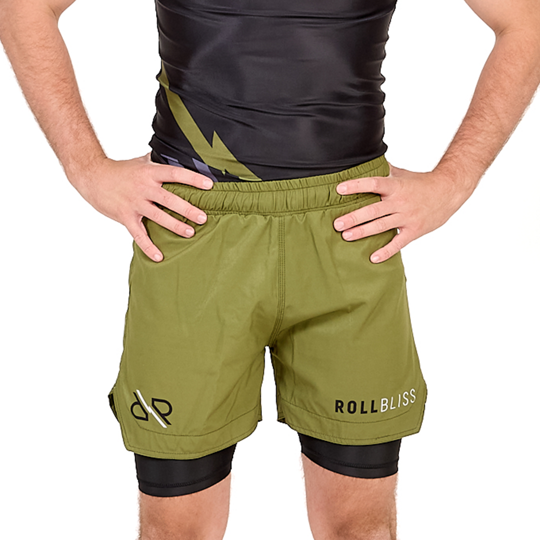 OD Green Liner Grappling Shorts by RollBliss