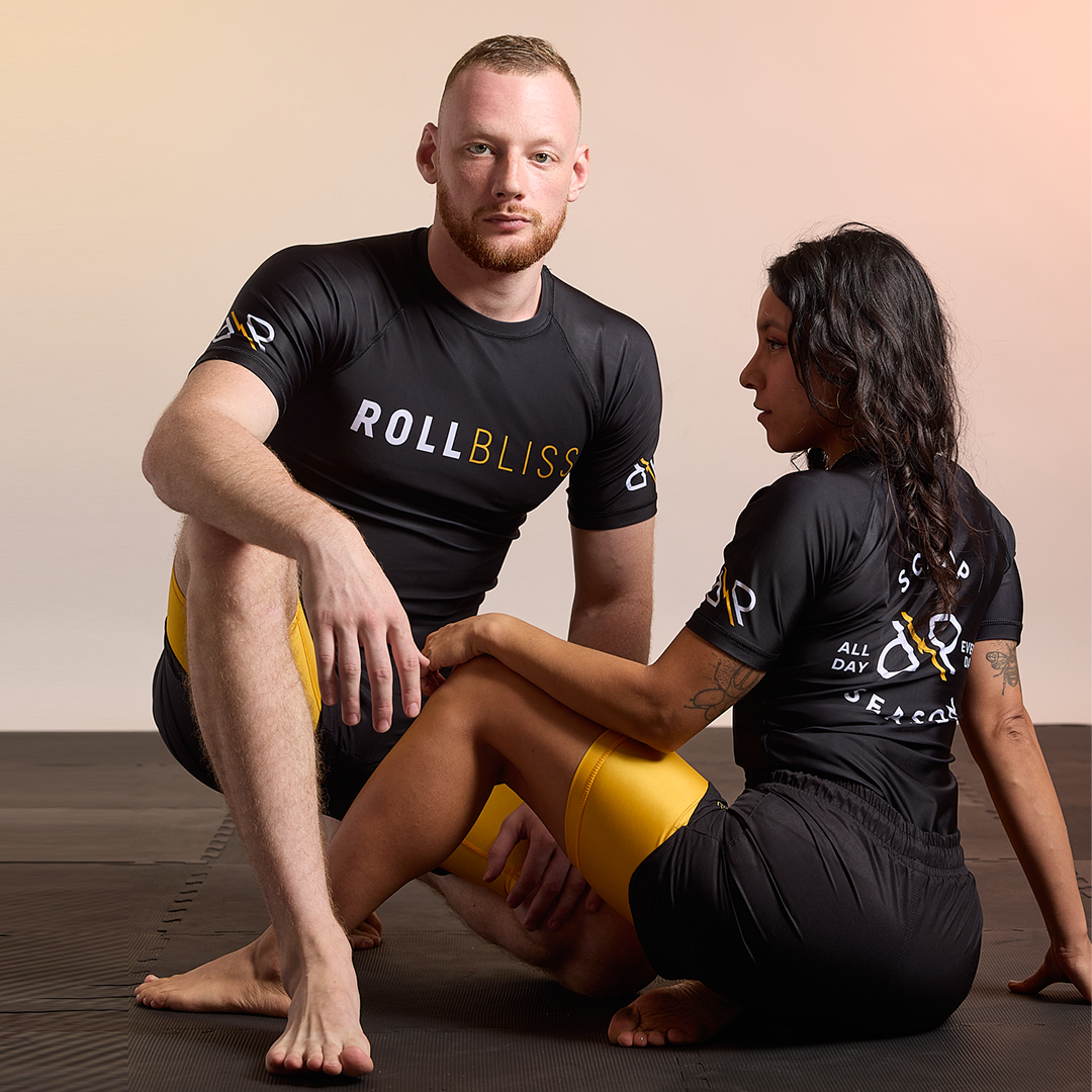 Black with Yellow Signature Collection Rash Guard