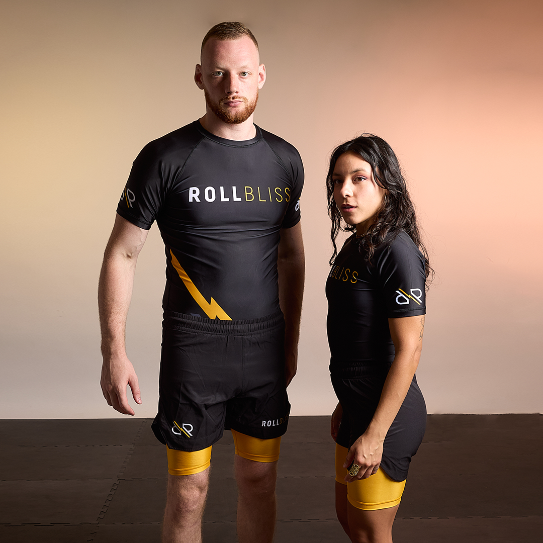 Black with Yellow Signature Collection Rash Guard