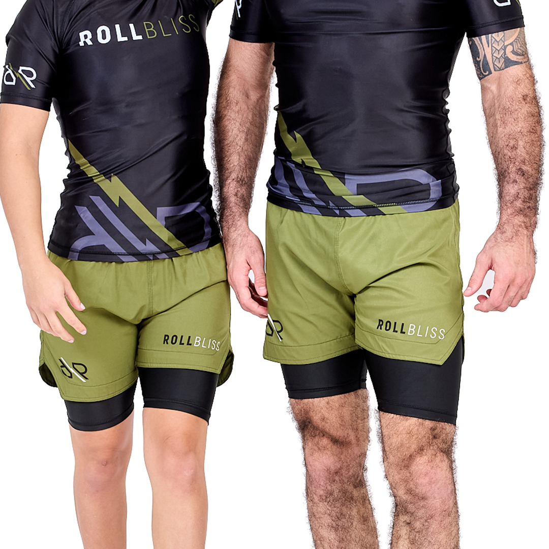 OD Green Liner Grappling Shorts by RollBliss