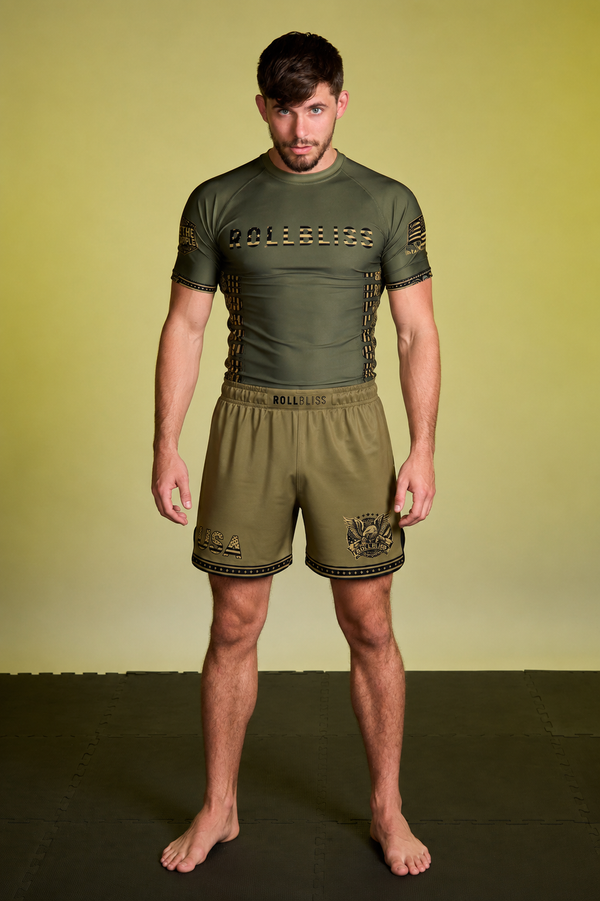 Army Green Freedom BJJ Rash Guard