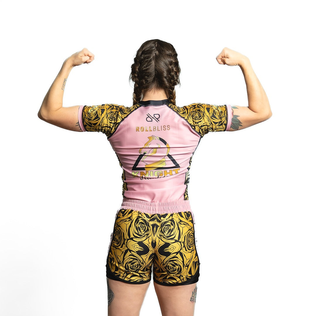Eli Knight Rose Gold BJJ Rash Guard