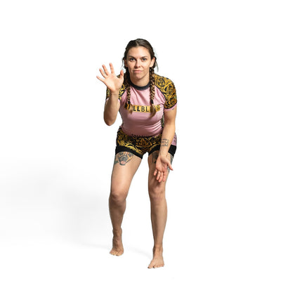 Eli Knight Rose Gold BJJ Rash Guard
