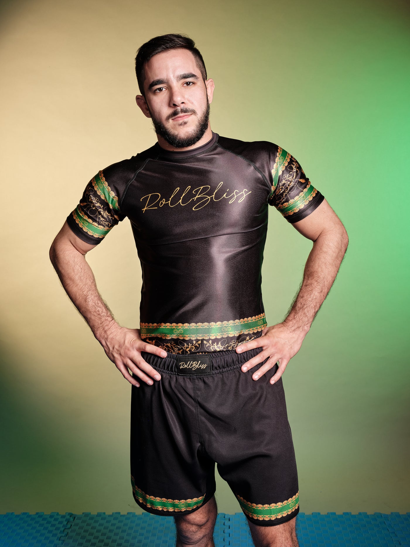 Green Holiday Lace Collection Grappling Shorts