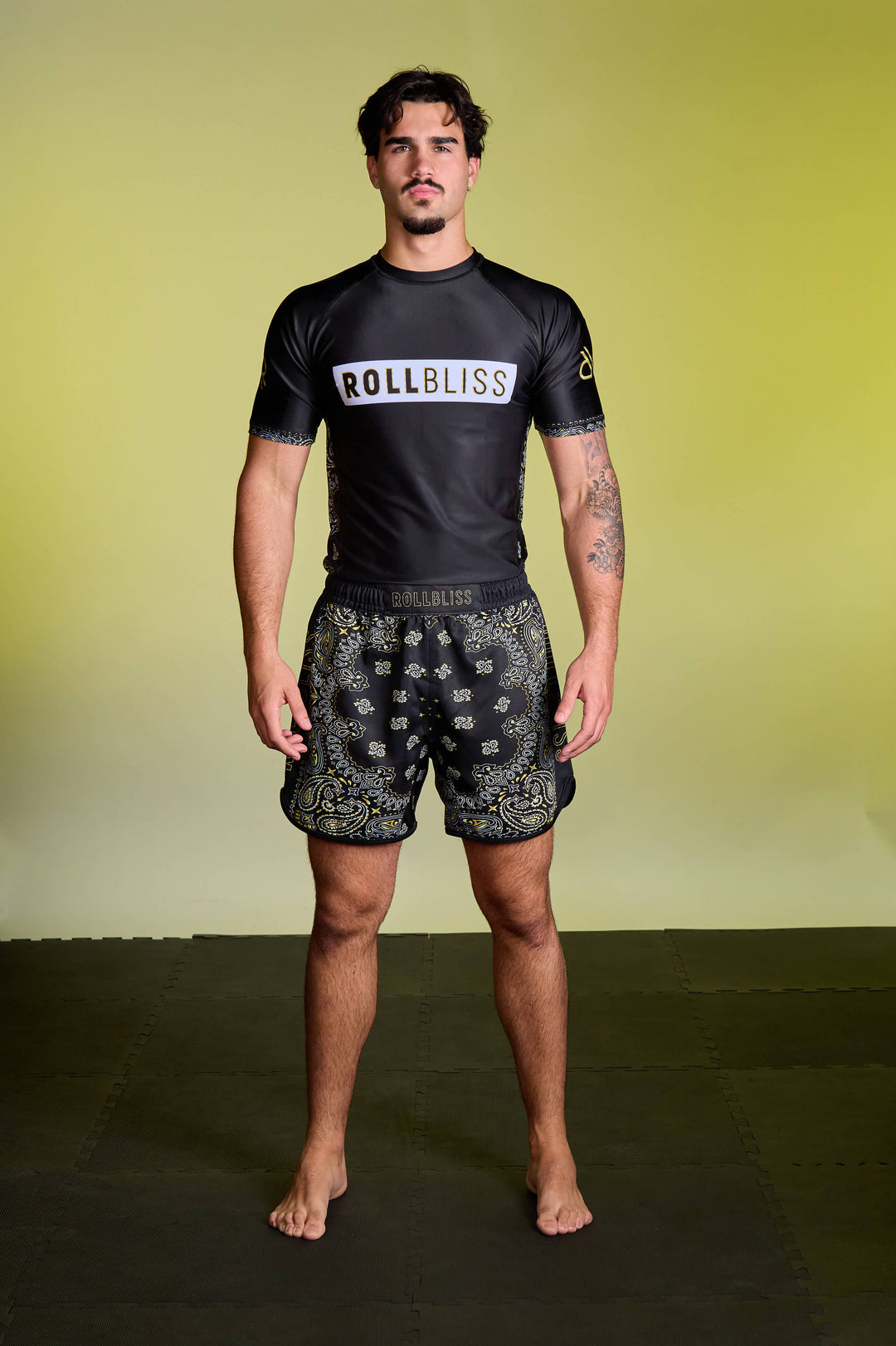 RollBliss Black Bandana Bjj Rashguard NoGi | Premium Rashguard