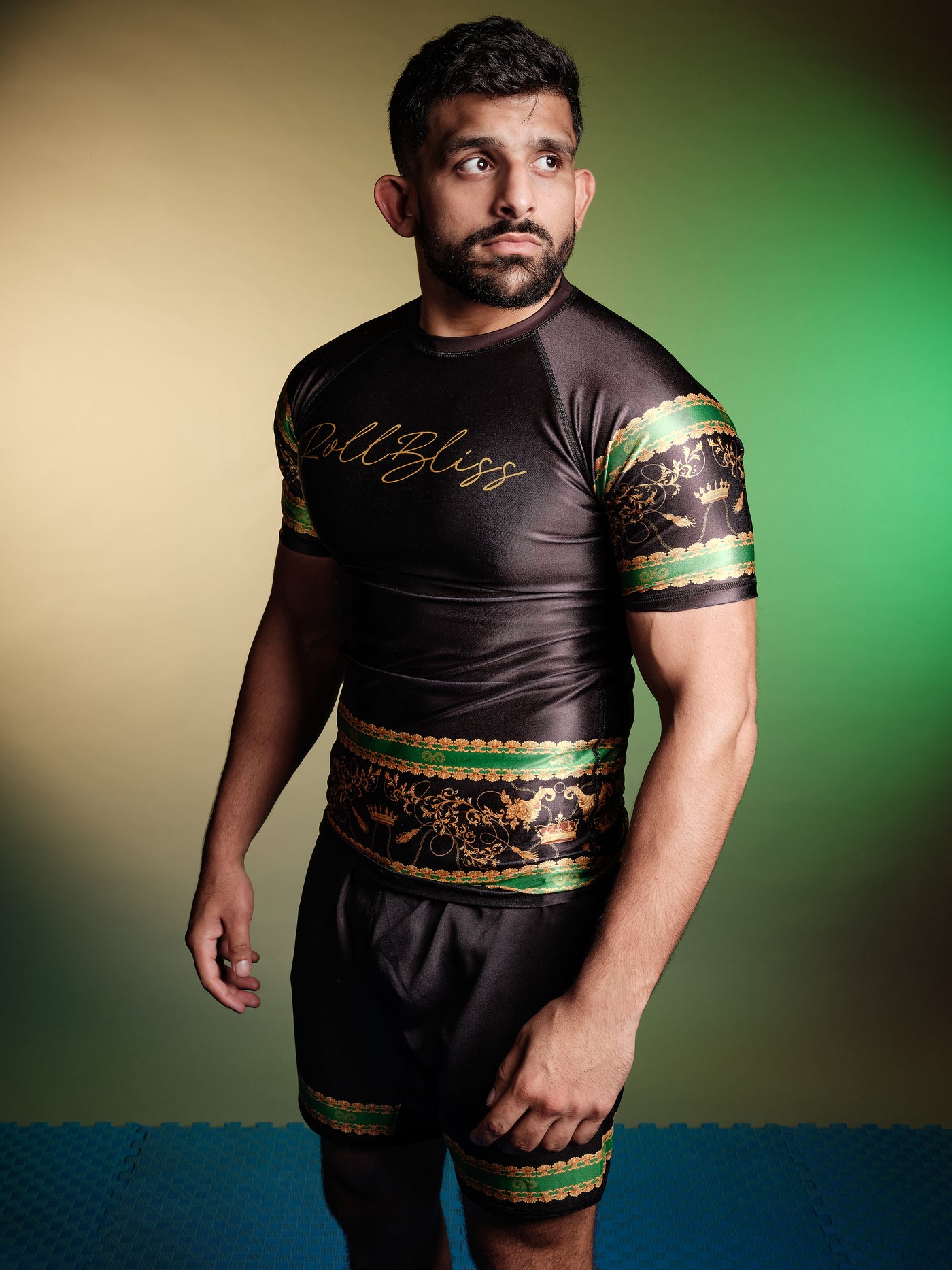 Green Holiday Lace Collection Grappling Shorts