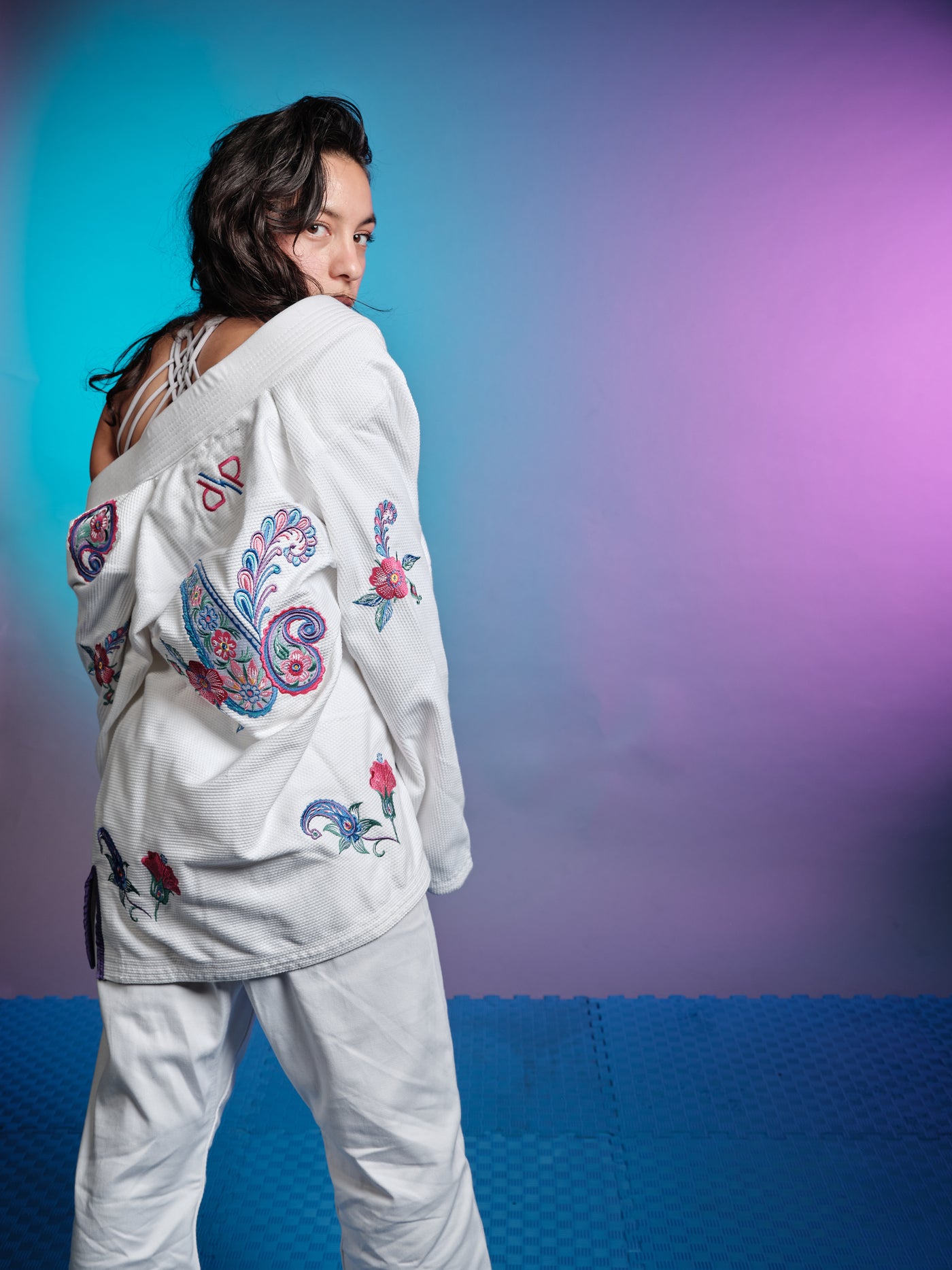 White Paisley BJJ Gi