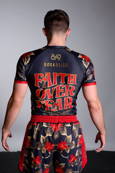 Red Poison Ivy BJJ Rash Guard