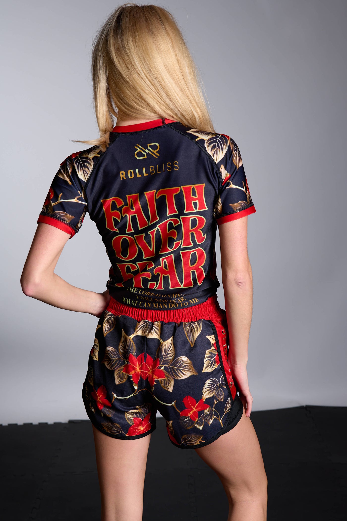 Faith Rash Red Poison Ivy Faith Over Fear BJJ Rashguard - Psalms Collection ...