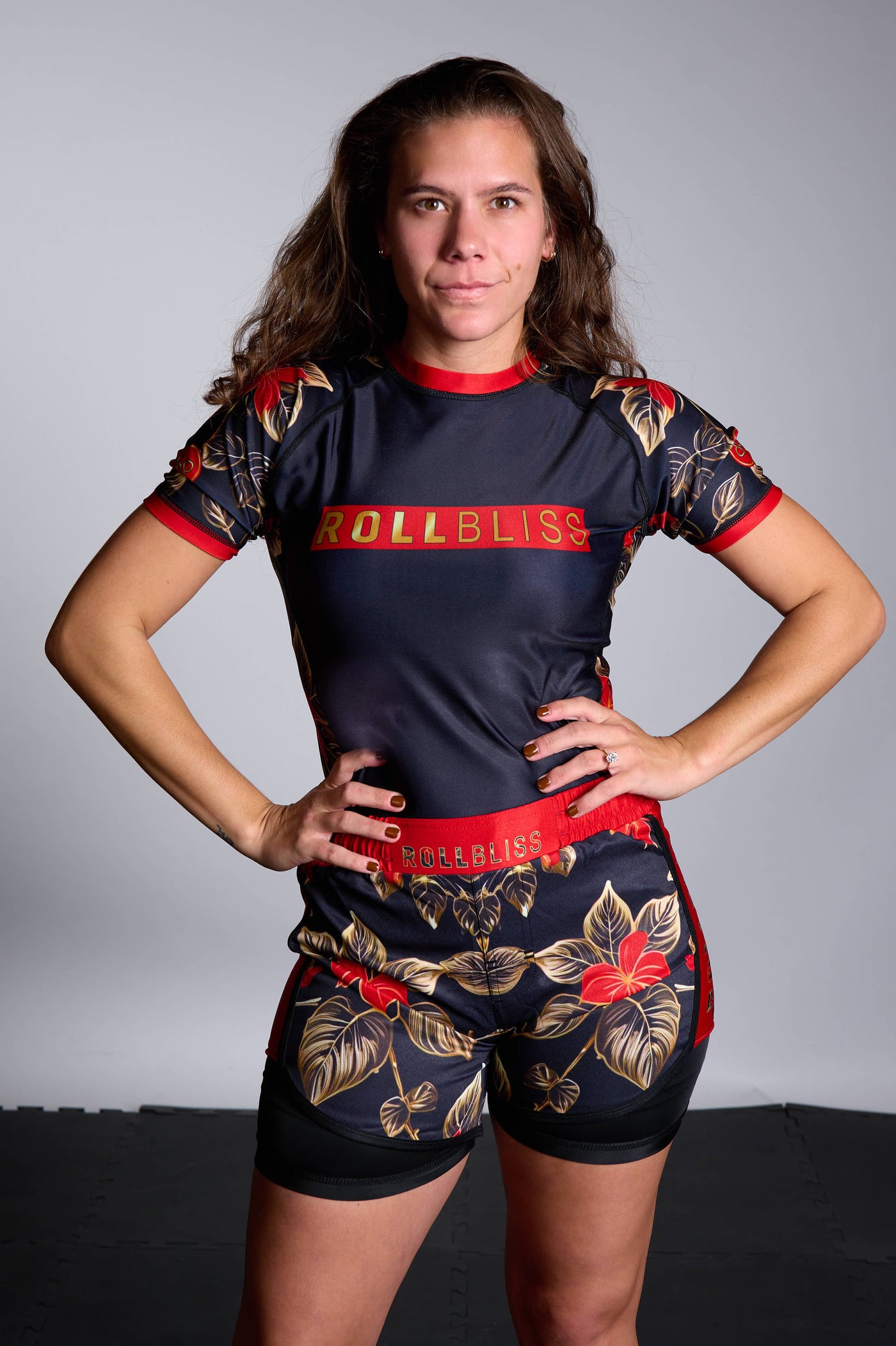 Red Poison Ivy BJJ Rash Guard