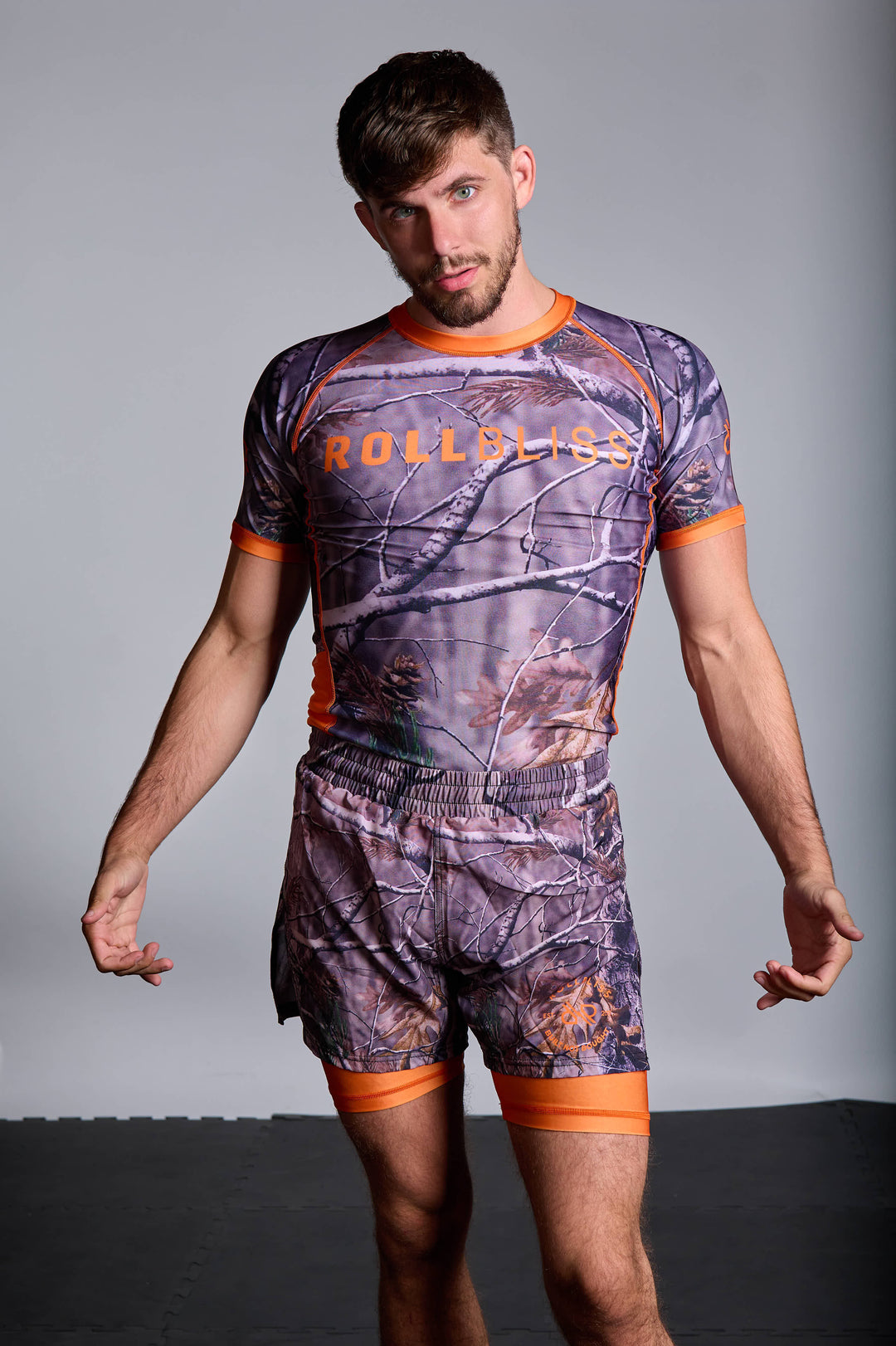 Woodland Camo Hybrid Shorts by RollBliss – Elevate Your Grappling
