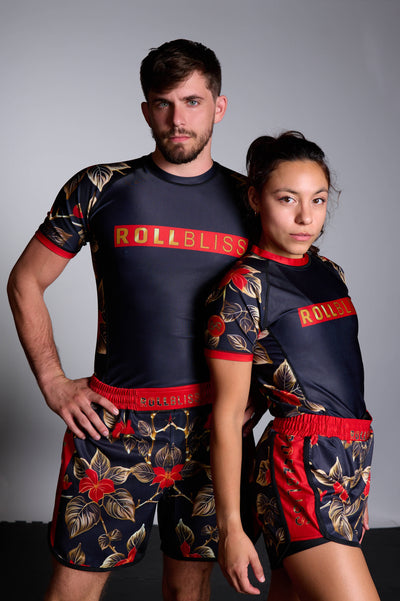 Red Poison Ivy BJJ Rash Guard