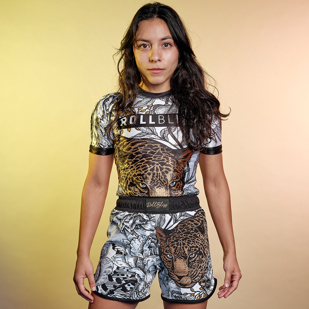 Jaguar & Peonies BJJ  Rashguard