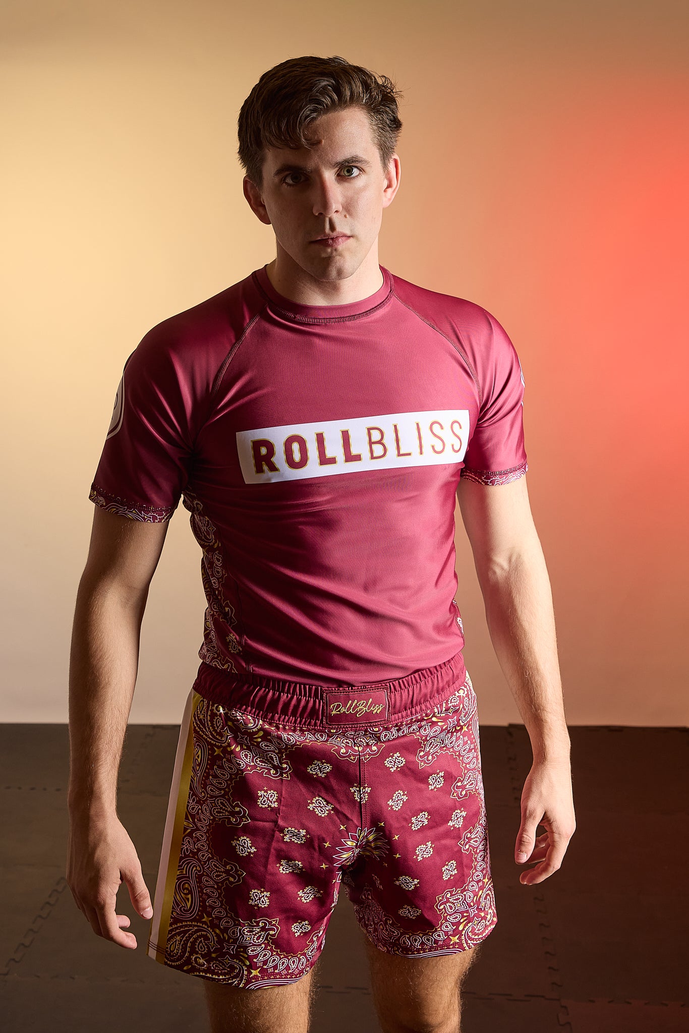 Maroon Bandana BJJ Rash Guard