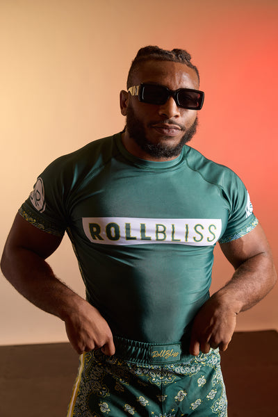 Green Bandana BJJ Rash Guard