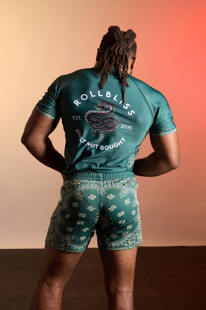 Introducing Green Banadana Shorts by RollBliss – Elevate Your