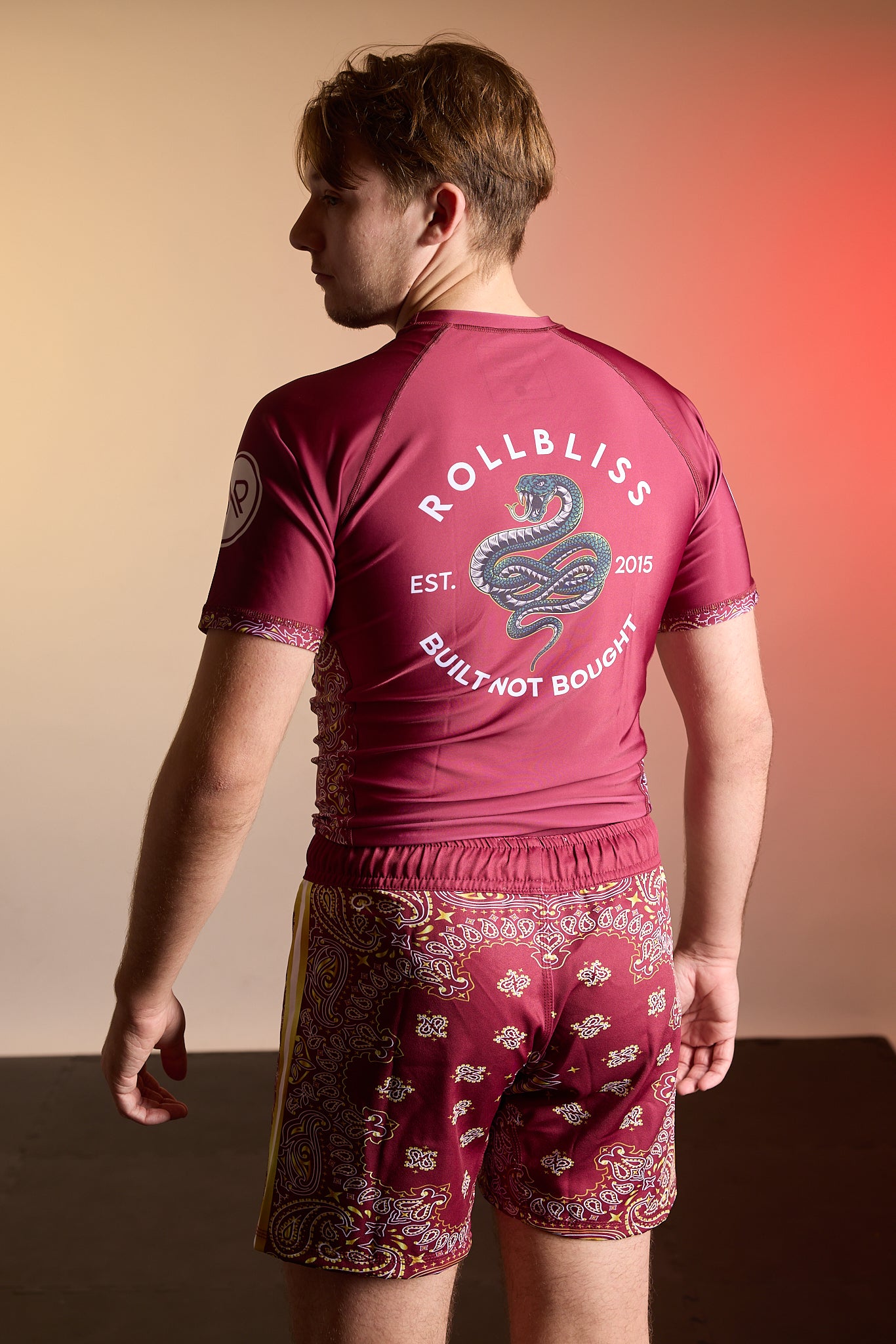 Maroon Bandana BJJ Rash Guard